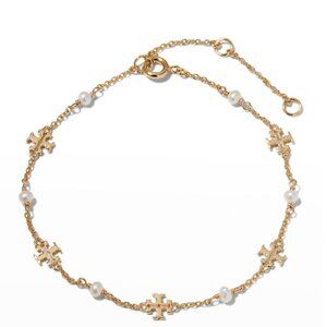 Tory Burch Kira Pearl Delicate Chain Bracelet - NWT - TORY GOLD PEARL